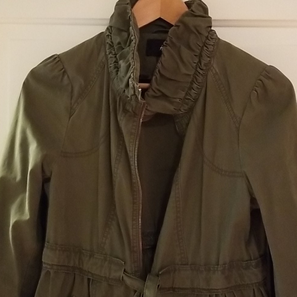 H&M army green cotton jacket sz 8